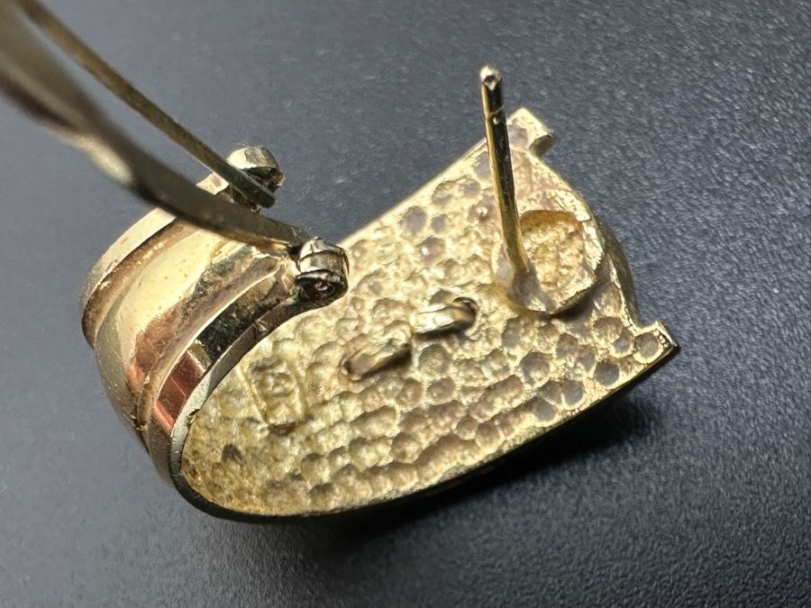 14K Gold Leopard Panther Earrings 11.2g Gold Melt Value $564 [Photo 8]