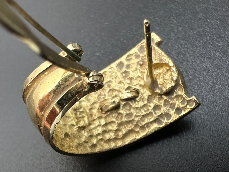 14K Gold Leopard Panther Earrings 11.2g Gold Melt Value $564 [Photo 9]