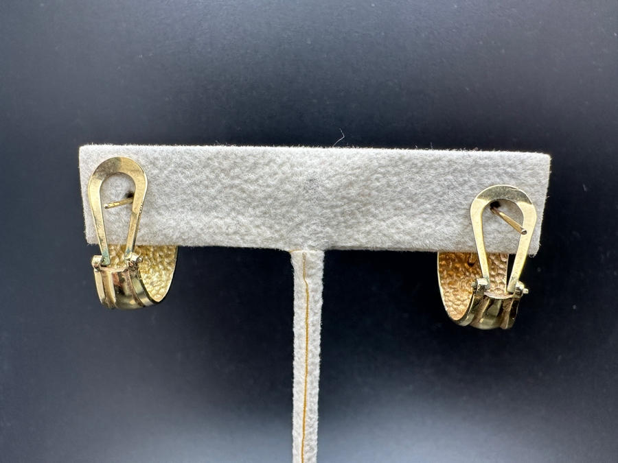 14K Gold Leopard Panther Earrings 11.2g Gold Melt Value $564 [Photo 7]