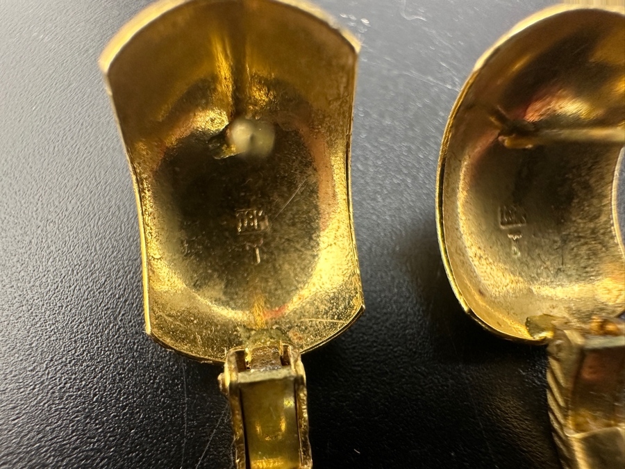 18K Gold Earrings 4.2g Gold Melt Value $272 [Photo 8]