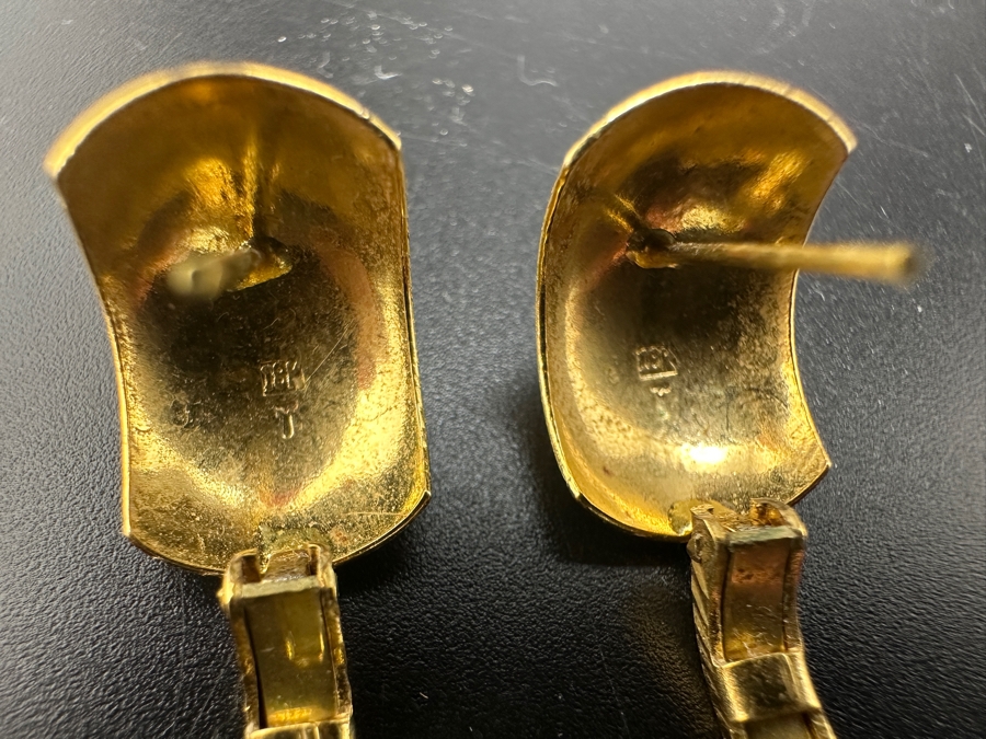 18K Gold Earrings 4.2g Gold Melt Value $272 [Photo 7]