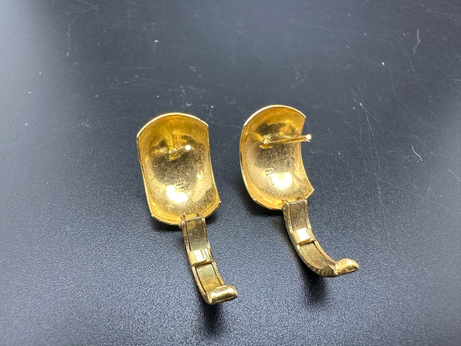 18K Gold Earrings 4.2g Gold Melt Value $272 [Photo 9]