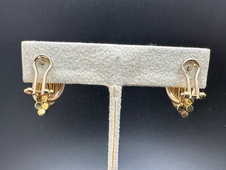 14K Gold Earrings Italy 5.5g Gold Melt Value $277 [Photo 7]