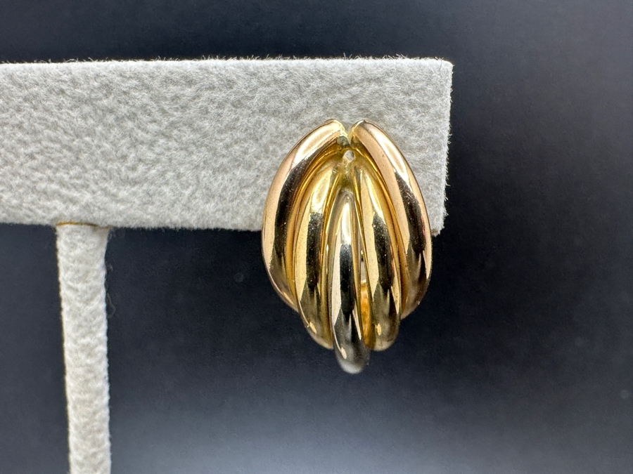 14K Gold Earrings Italy 5.5g Gold Melt Value $277 [Photo 3]