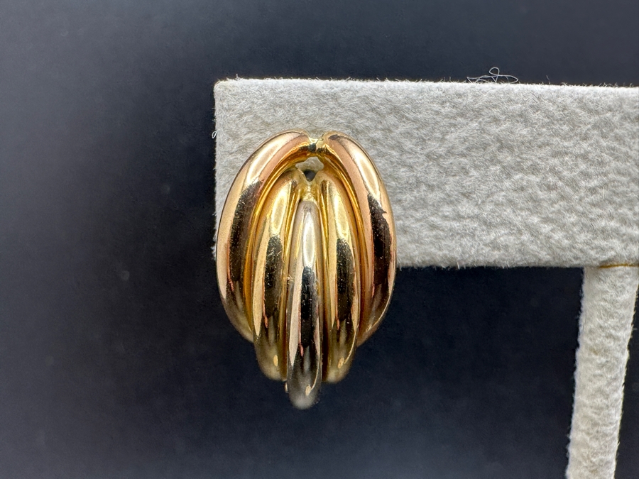 14K Gold Earrings Italy 5.5g Gold Melt Value $277 [Photo 2]