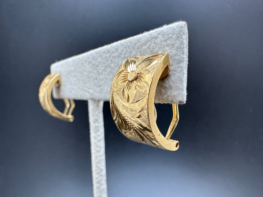 14K Gold Earrings 6.1g Gold Melt Value $307 [Photo 4]