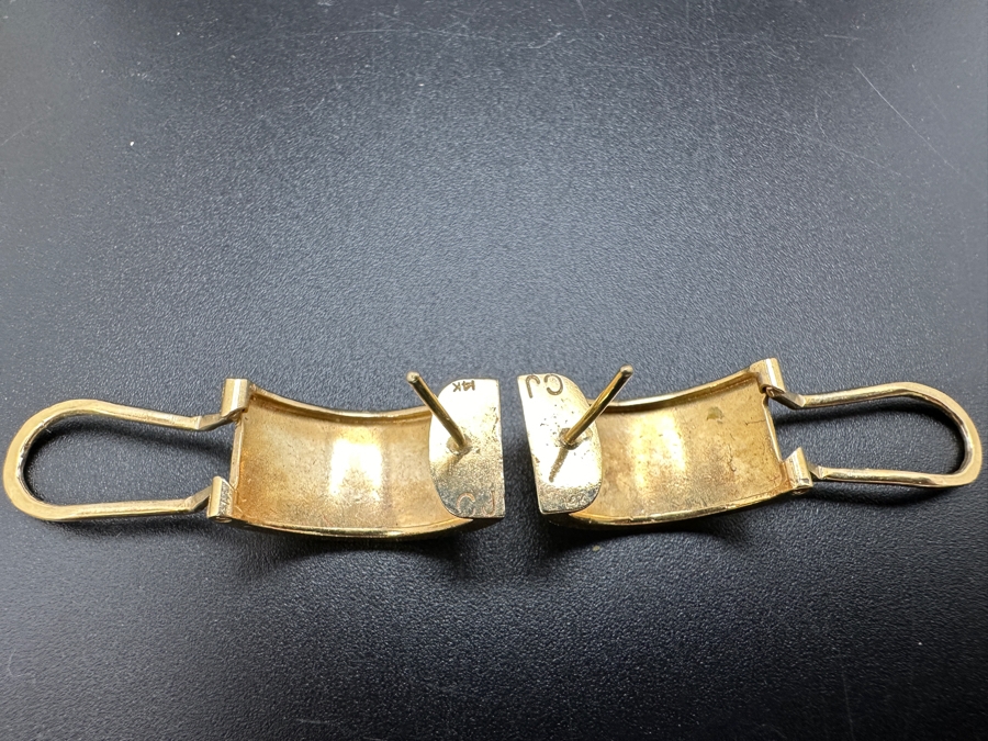 14K Gold Earrings 6.1g Gold Melt Value $307 [Photo 8]