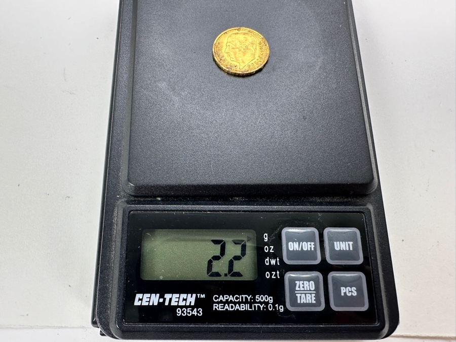 1945 2.5 Mexican Peso 90% Gold Coin 2.08g Gold Melt Value $161 [Photo 4]