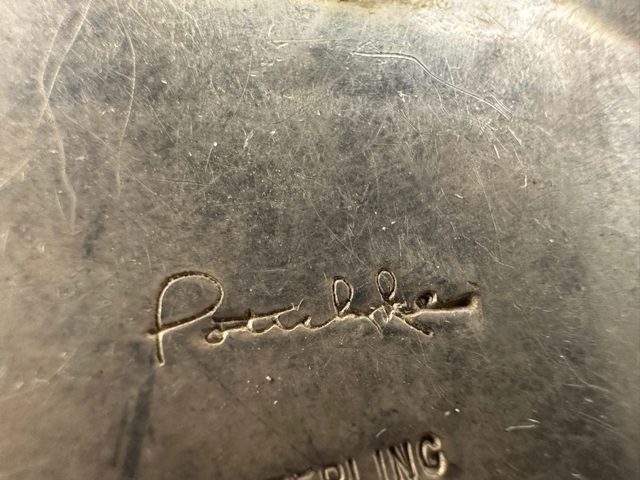 Signed Sterling Silver Earrings 11.2g [Photo 3]