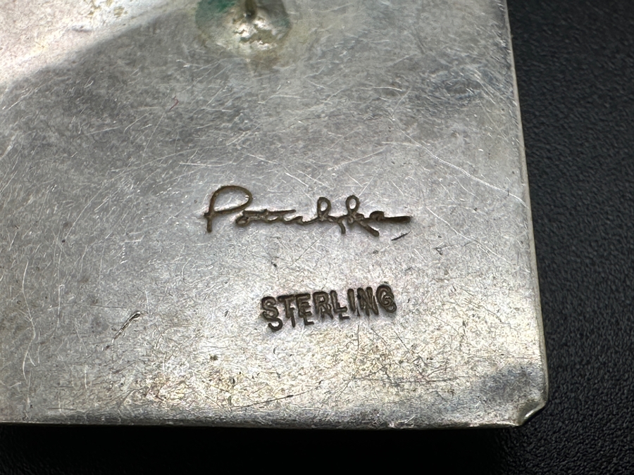 Signed Sterling Silver Earrings 11.2g [Photo 4]