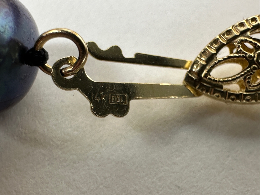 18' Tahitian Pearl Necklace With 14K Gold Clasp [Photo 5]