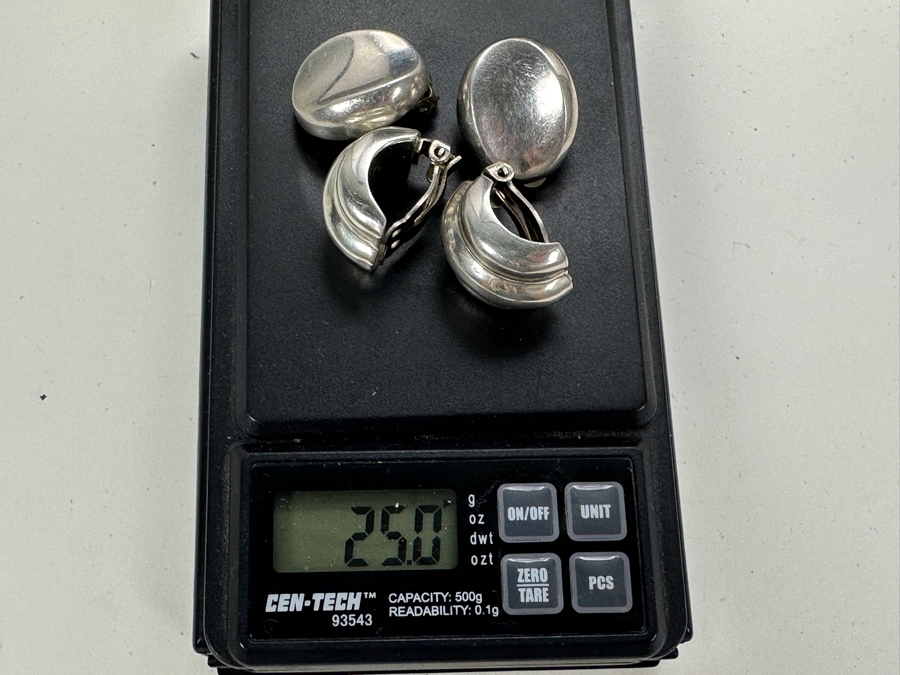 Two Pair Of Barra Sterling Silver Earrings 25g [Photo 5]