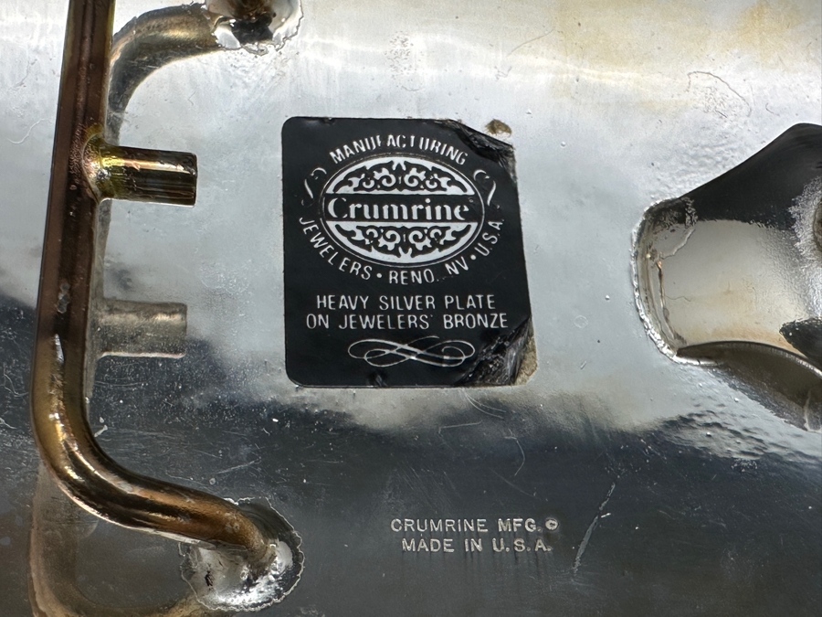 Crumrine Mfg Belt Buckle Heavy Silverplate On Jewelers Bronze [Photo 4]