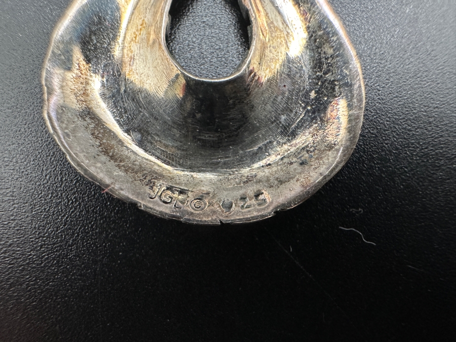 Signed Sterling Silver Earrings 8.7g [Photo 3]