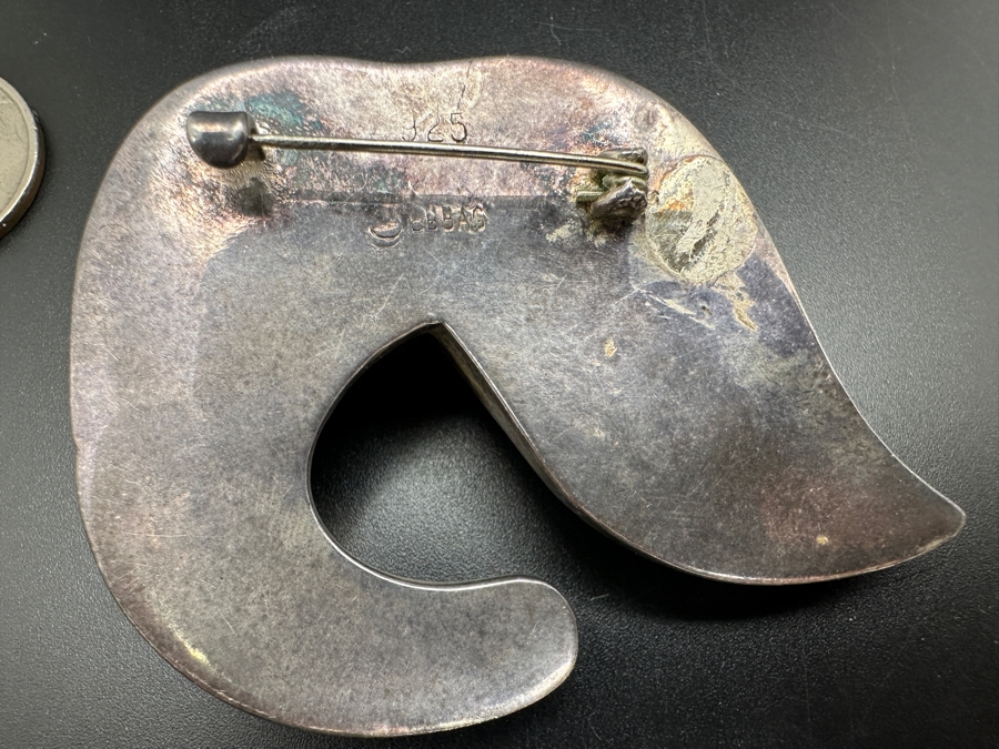 Vintage Signed Sterling Silver Brooch Pin 31.9g [Photo 4]