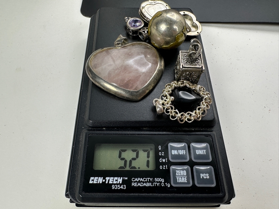 Six Sterling Silver Pendants 52.7g [Photo 12]