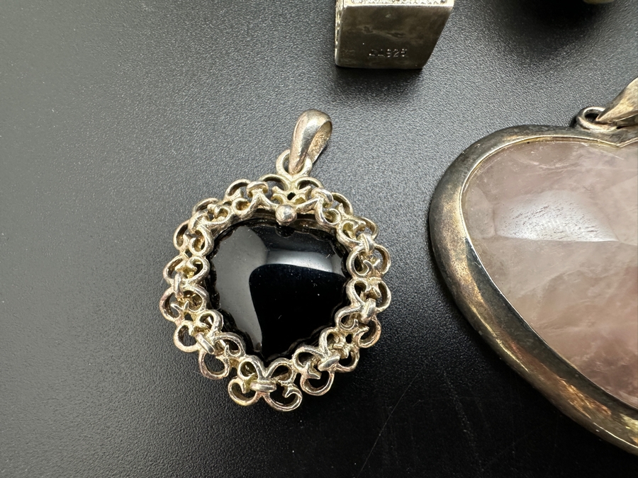 Six Sterling Silver Pendants 52.7g [Photo 6]