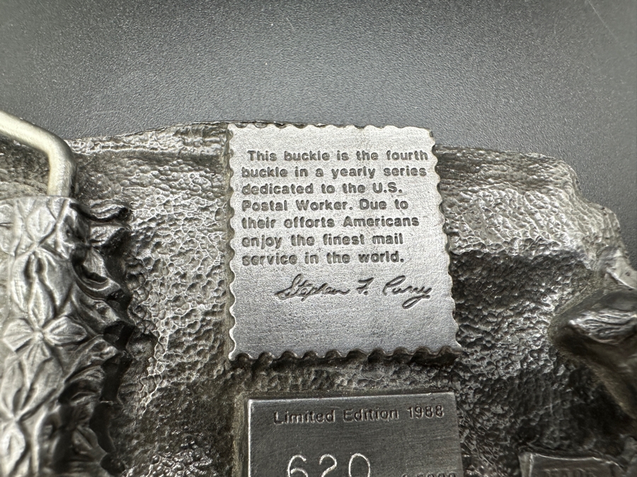 Limited Edition U.S. Postal Workers 1988 Commemorative Belt Buckle By The Arroyo Grande Buckle Co [Photo 5]