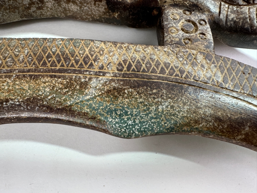 Vintage Asian Carved Stone Sword 38L X 12W [Photo 12]