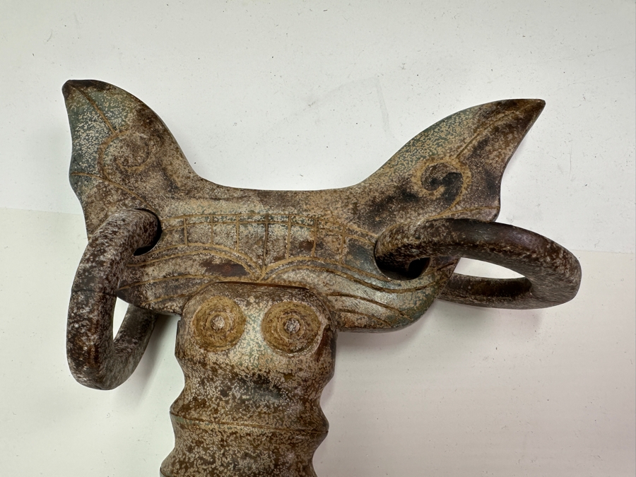 Vintage Asian Carved Stone Sword 38L X 12W [Photo 18]