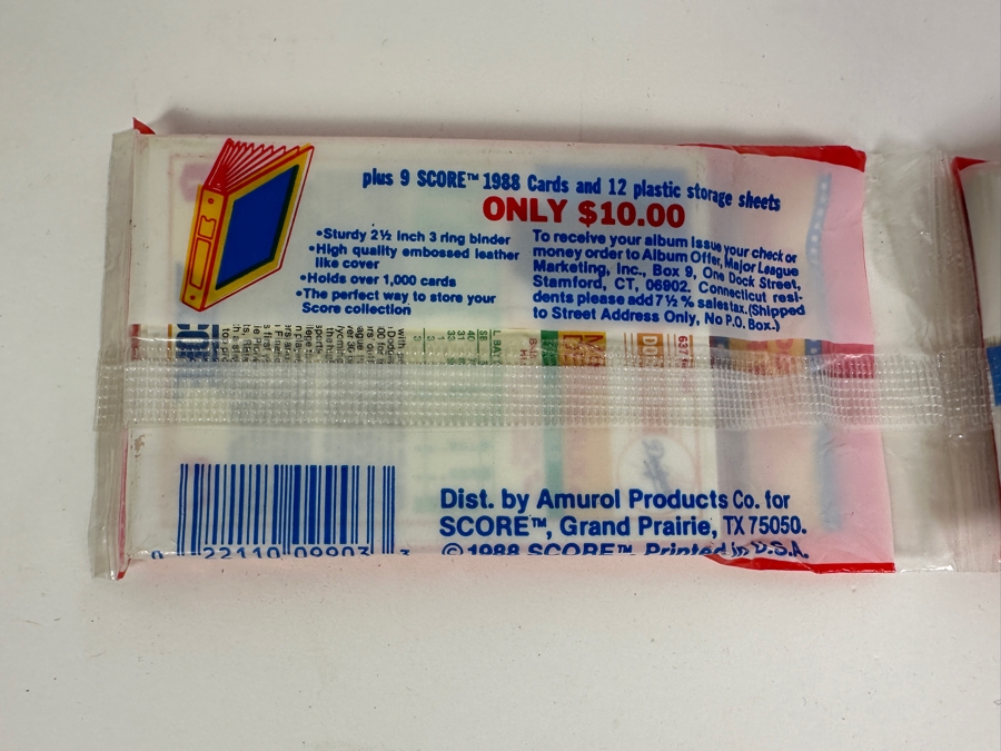 Score 1988 Major League Baseball Cards Three Unopened Rack Packs [Photo 8]