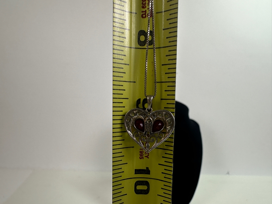 Sterling Silver Pendant With 18' Sterling Silver Chain Necklace 3.3g [Photo 6]