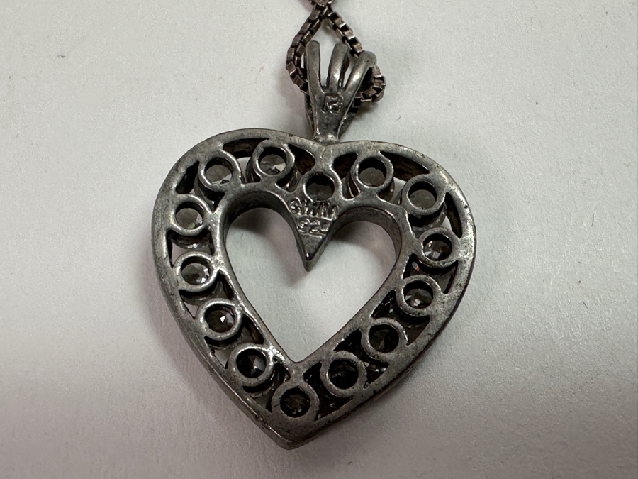 Sterling Silver Pendant With 20' Sterling Silver Chain Necklace 5.3g [Photo 2]