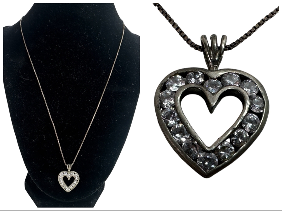 Sterling Silver Pendant With 20' Sterling Silver Chain Necklace 5.3g [Photo 1]