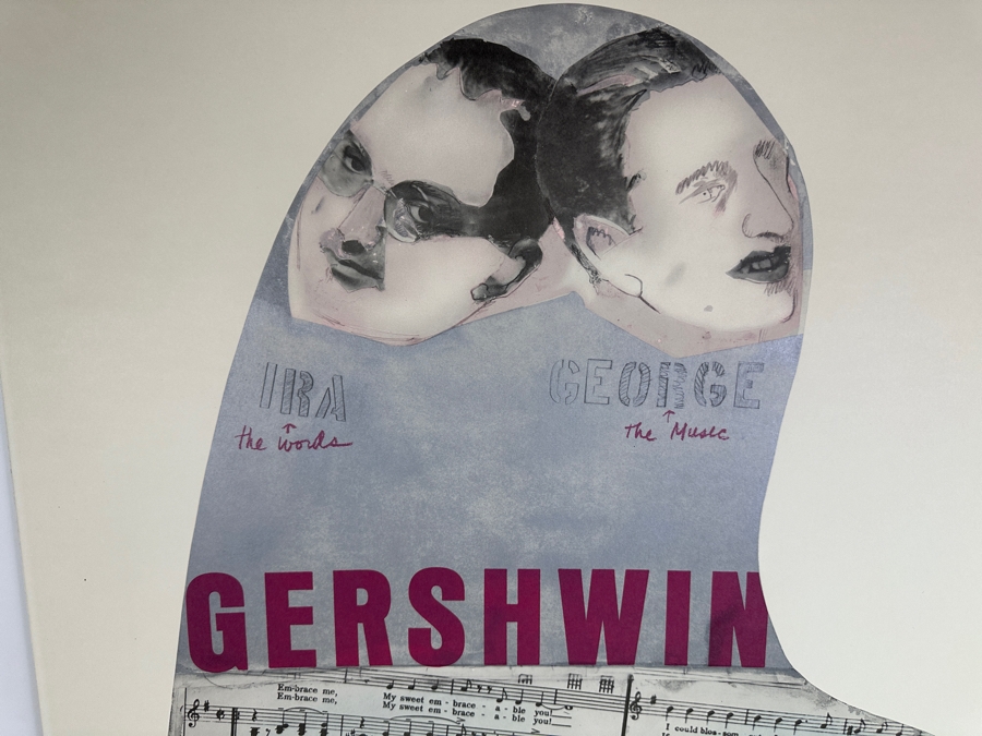 Vintage Museum Of The City Of New York Gershwin Exhibition Poster Mounted On Posterboard 26 X 37 [Photo 3]