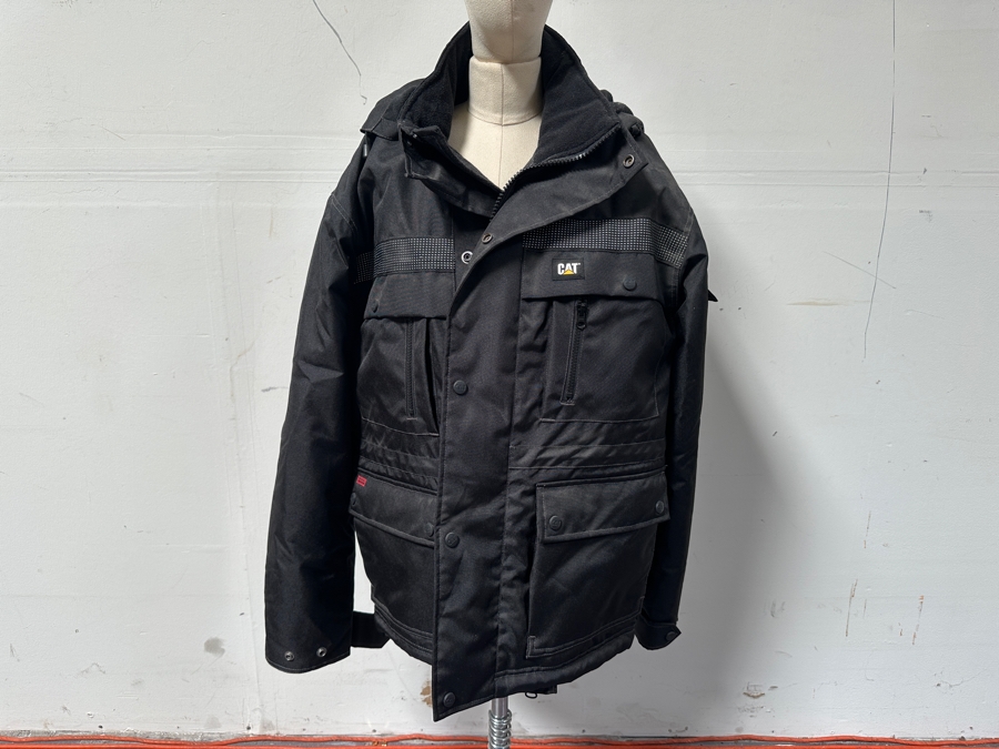 Men's CAT Work Wear Hooded Jacket Size M [Photo 2]