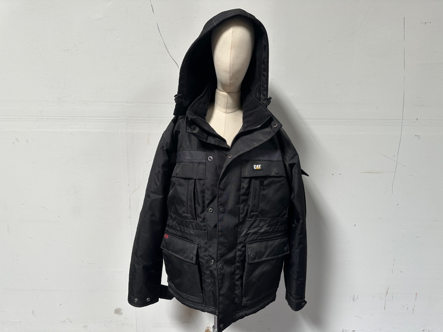 Men's CAT Work Wear Hooded Jacket Size M [Photo 7]