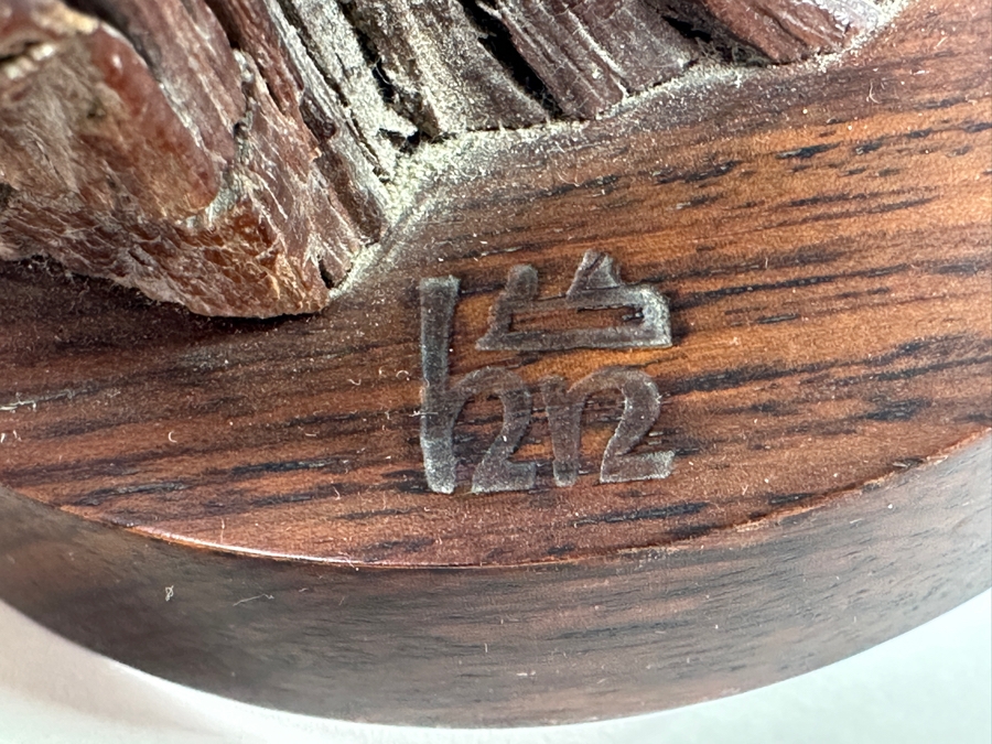 Signed Wooden Seagull Sculpture 9H [Photo 3]