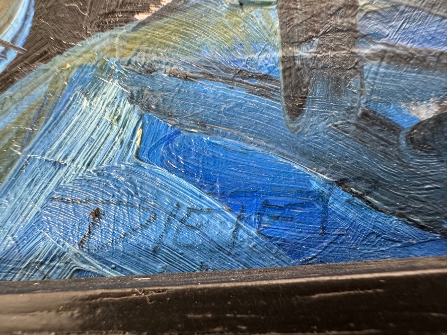 Ellen Dieter Original Abstract Expressionist Oil Painting On Board 8 X 10 Framed [Photo 7]