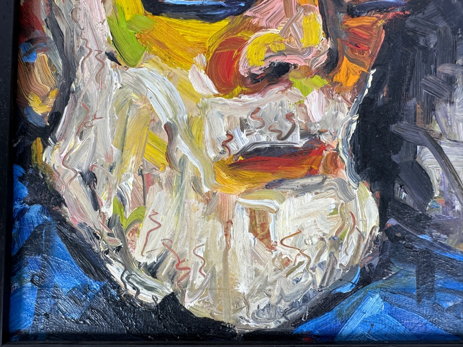 Ellen Dieter Original Abstract Expressionist Oil Painting On Board 8 X 10 Framed [Photo 5]