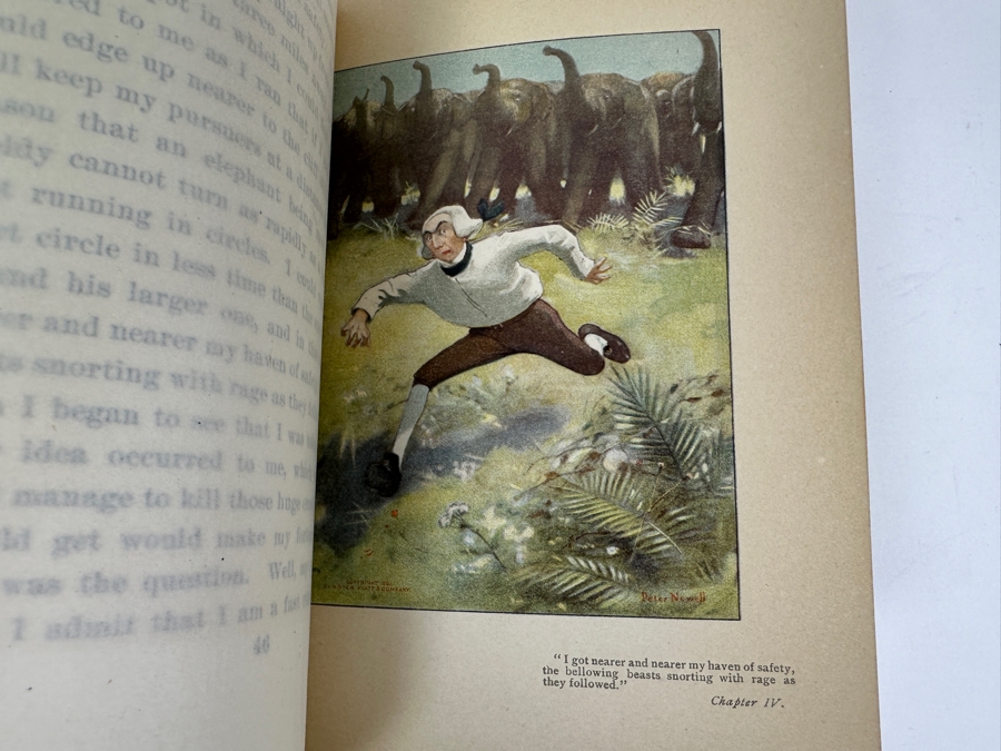 Antique 1901 Hardcover Book Mr. Munchausen By John Kendrick Bangs With Illustrations By Peter Newell [Photo 5]