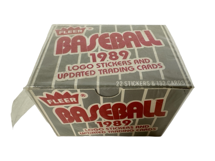 Vintage 1989 Factory Sealed Fleer MLB Baseball Logo Stickers And Trading Cards - 22 Stickers & 132 Cards [Photo 1]