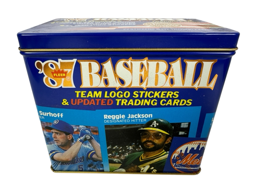 Vintage 1987 Fleer Baseball Cards Mint MLB Cards Tin Box Set