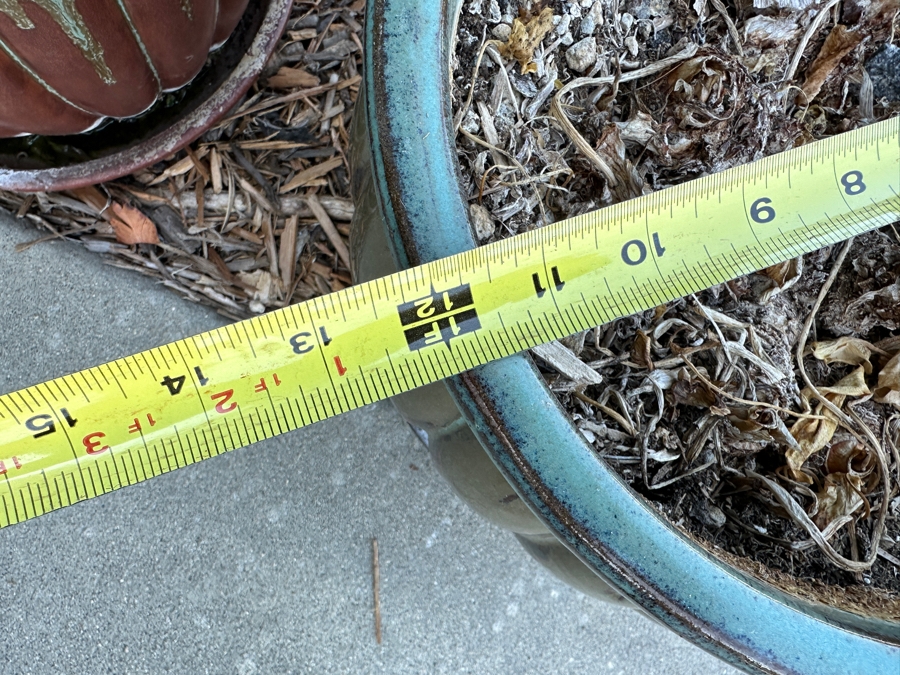 Pair Of Glazed Pottery Flower Pots 12W [Photo 5]