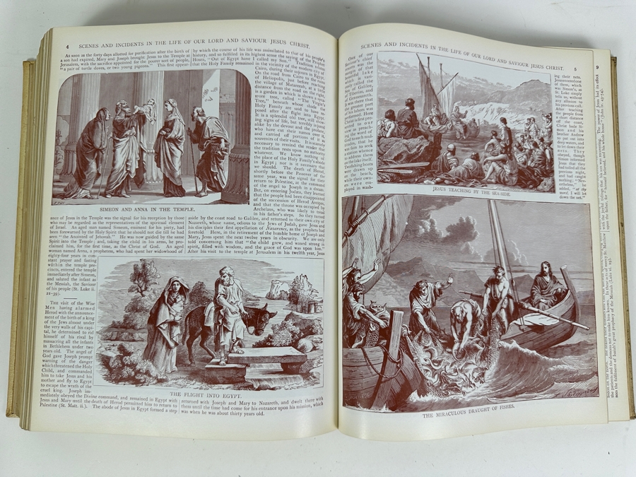 Vintage 1964 The Living Word Bible By Joseph W. Cain Illustrated [Photo 4]