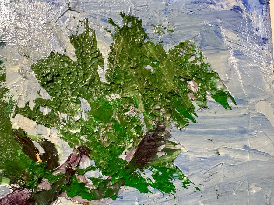 Original Gerry Kirk Abstract Expressionist Landscape Oil Painting On Canvas Signed Lower Right 36 X 24 [Photo 6]