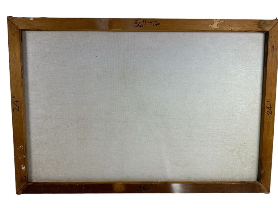 Original Gerry Kirk Abstract Expressionist Landscape Oil Painting On Canvas Signed Lower Right 36 X 24 [Photo 9]