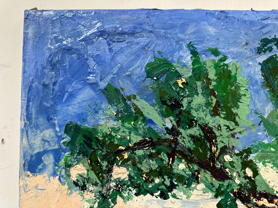 Original Gerry Kirk Abstract Expressionist Landscape Oil Painting On Canvas Signed Lower Right 36 X 24 [Photo 2]