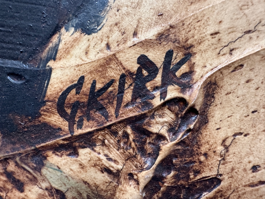 Original Gerry Kirk Native American Portrait Oil Painting On Canvas Signed Lower Right 18 X 24 [Photo 6]