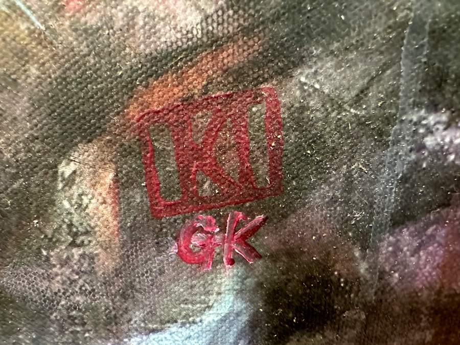 Original Gerry Kirk Abstract Expressionist Native American Portrait Oil Painting On Canvas Signed Lower Left 30 X 40 [Photo 5]