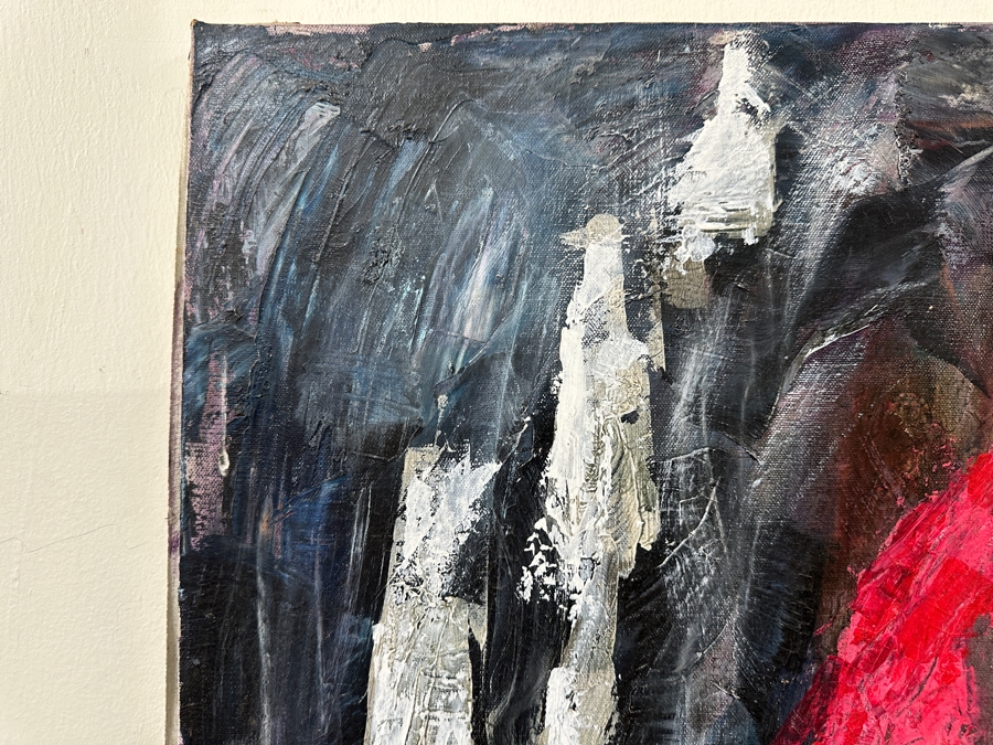 Original Gerry Kirk Abstract Expressionist Native American Portrait Oil Painting On Canvas Signed Lower Right And Verso 1976 30 X 40 [Photo 8]