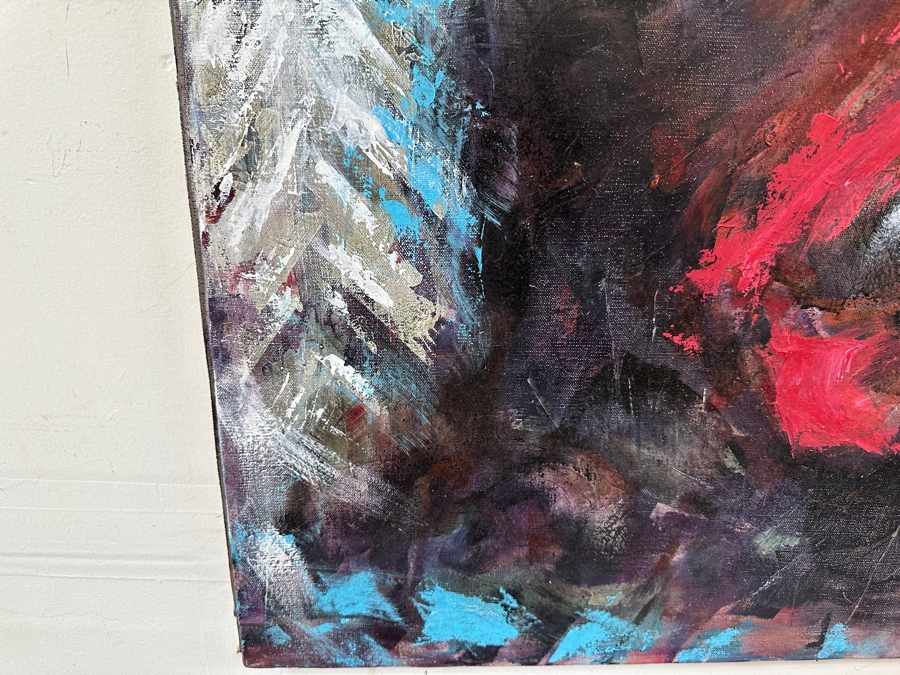 Original Gerry Kirk Abstract Expressionist Native American Portrait Oil Painting On Canvas Signed Lower Right And Verso 1976 30 X 40 [Photo 7]