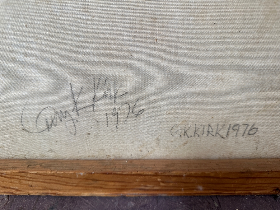 Original Gerry Kirk Abstract Expressionist Native American Portrait Oil Painting On Canvas Signed Lower Right And Verso 1976 30 X 40 [Photo 13]