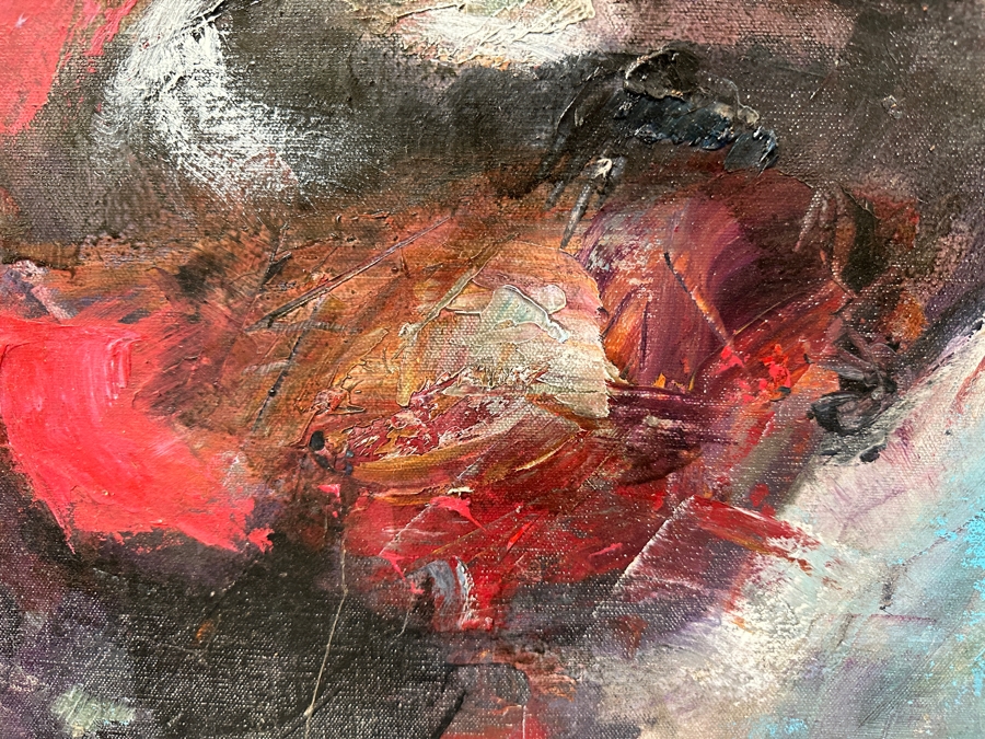 Original Gerry Kirk Abstract Expressionist Native American Portrait Oil Painting On Canvas Signed Lower Right And Verso 1976 30 X 40 [Photo 4]