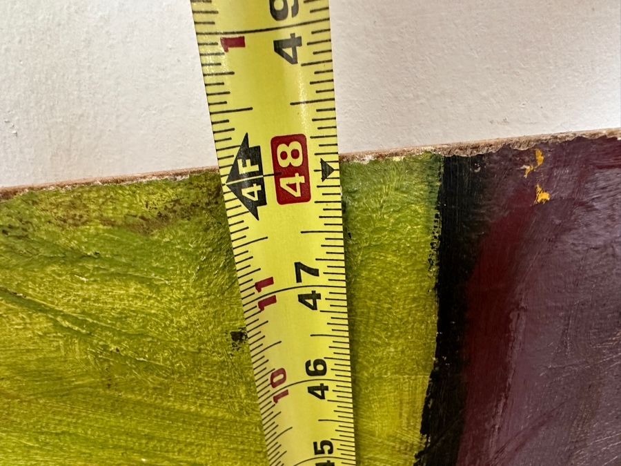 Original Gerry Kirk Abstract Expressionist Oil Painting On Board Signed Verso Yagle (Name He Used Early In His Career) 32 X 48 [Photo 10]