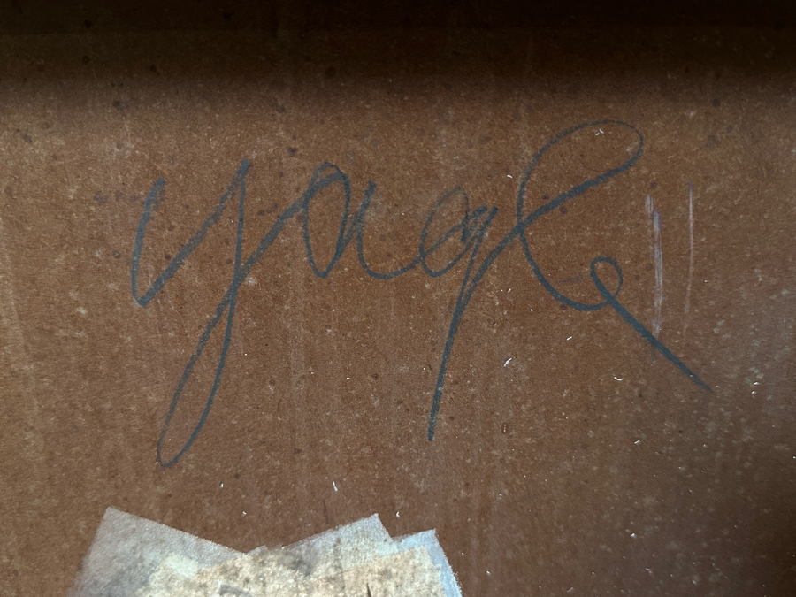 Original Gerry Kirk Abstract Expressionist Oil Painting On Board Signed Verso Yagle (Name He Used Early In His Career) 32 X 48 [Photo 11]